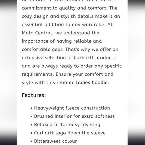 Carhartt Relaxed Fit Midweight Logo Sleeve Graphic Hoodie- Bittersweet - Picture 6 of 8